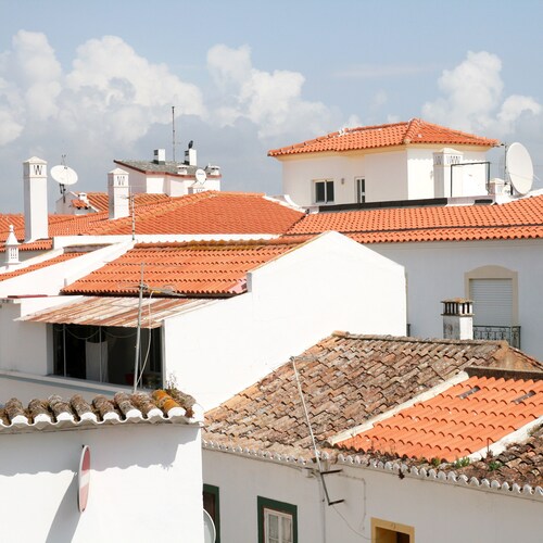 Portugal 9 Print Set - Lisbon and Lagos Travel Photography shops - Pastel Whitewashed Wall Art - Nine Square Photo Set - Cobblestones and Rooftops