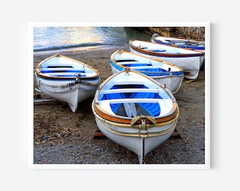 Capri Italy Boat Print: Nautical Beach Home Decor