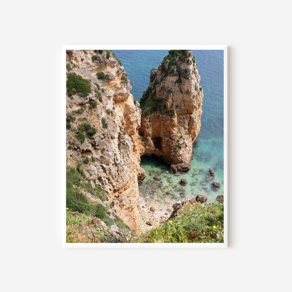 Algarve Photography, Portugal Print, Lagos Cliffs Picture, Portugal Beach Photo, Portuguese Wall Art, Mediterranean Decor, Coastal Wall Art