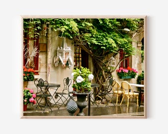 Parisian Café Photography Print, Au Vieux Paris d’Arcole, French Bistro Wall Art