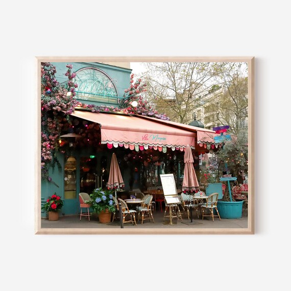 Villa Marquise Brasserie Photography Print from Paris France, Matting and Framing Options Available