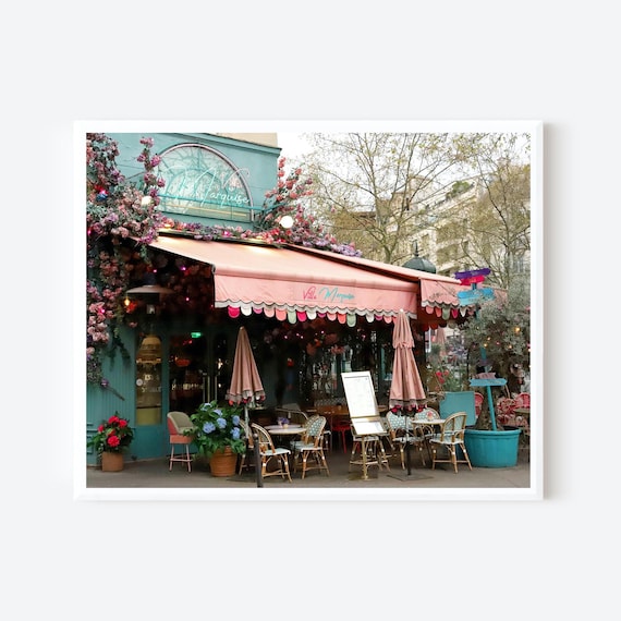 Villa Marquise Brasserie Photography Print from Paris France, Matting and Framing Options Available
