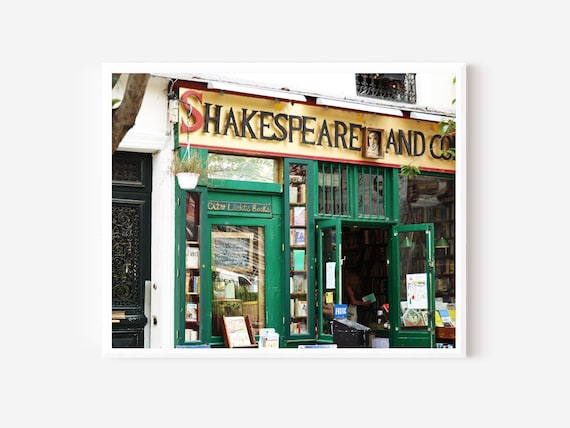 Shakespeare and Company Print, Paris Photography, Book Store Photo, Library Decor, French Wall Art, Parisian Street Photograph, Paris Gift