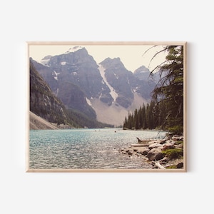 Banff National Park, Canadian Mountain Print, Banff Canada Photography, Lodge Decor, Lake Home Wall Art, Mountain Lake Print, Banff Photo