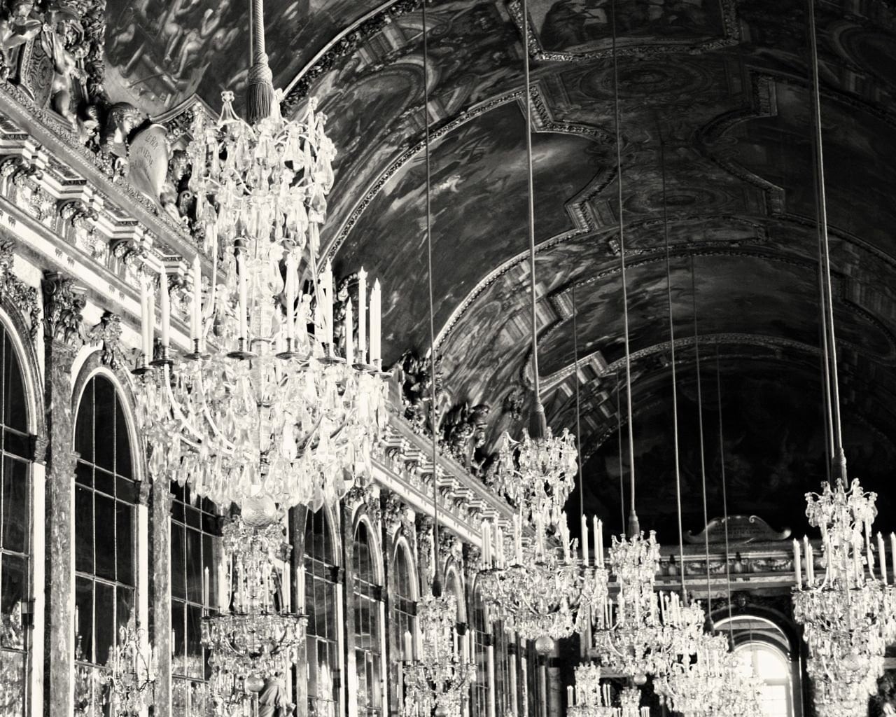 Versailles Photography Hall Of Mirrors Chandelier Print Black Versailles Photography Hall Of Mirrors Chandelier Print Black And White French Decor Elegant Gallery Wall Art France Photo Dining Room