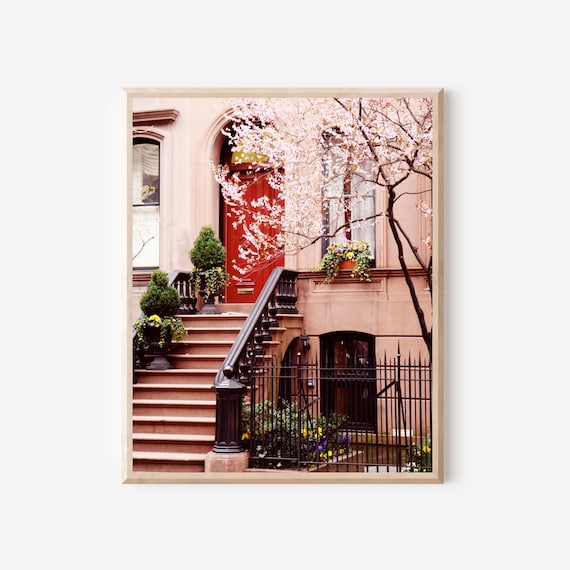 Red Door Photography Print from West Village of New York City