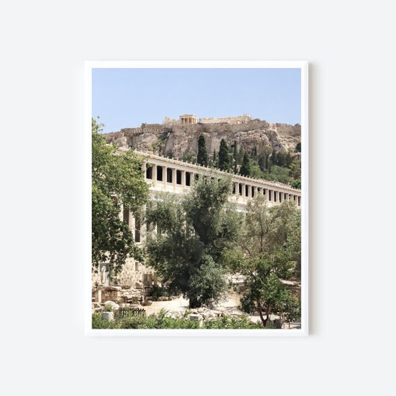 Beneath the Parthenon - Athens Greece Photography Print, Greek Architecture Wall Art