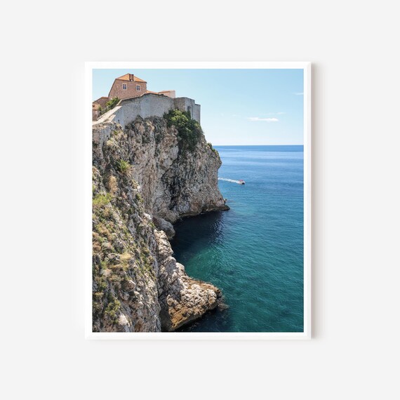 Cliffs of Dubrovnik - Croatia Photography Print, Mediterranean Wall Art