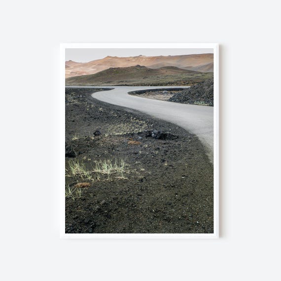Winding Lava Road – Icelandic Landscape Photography Print
