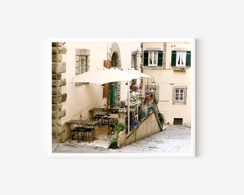 Tuscany Photography, Cortona Italy Print, Tuscan Wall Art, Italian Cafe Photograph, Tuscan Kitchen Decor, Mediterranean Travel Photograph image 6