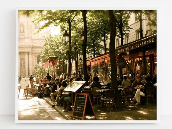 Paris Photography Paris Cafe Photo Tabac De La Sorbonne Etsy