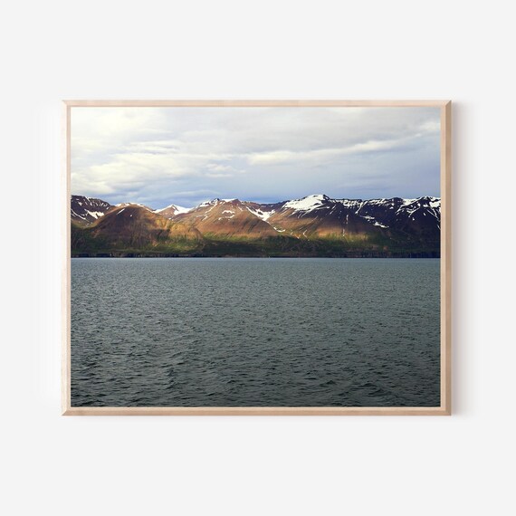 Iceland Photography, Icelandic Landscape, Akureyri Photo, Iceland Coastline Print, Framed or Matted Wall Art, Iceland Travel Gift