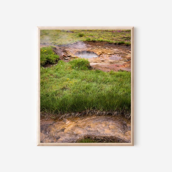 Golden Circle Flow - Icelandic Landscape, Modern Iceland Photography Print, Natural Textures Art