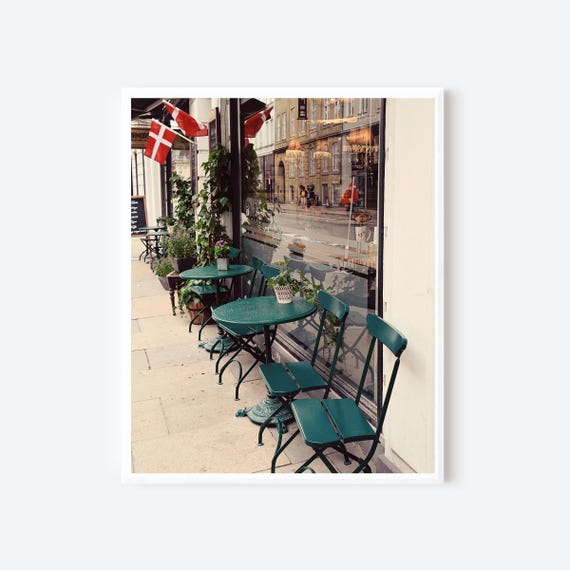Copenhagen Cafe Print, Mormons Cafe, Denmark Photography, Restaurant Decor, Scandinavian Kitchen Wall Art, Danish Cafe Photo, Bakery Picture