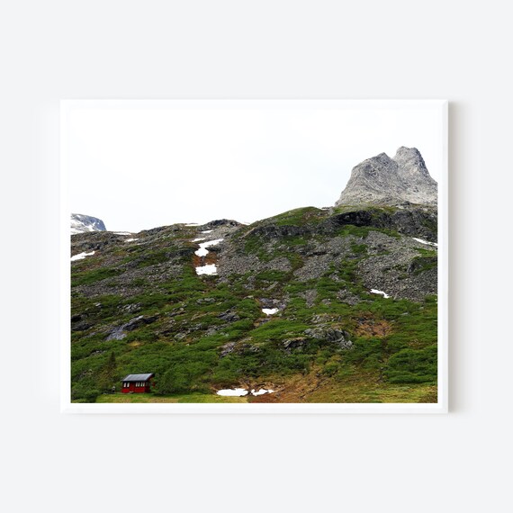Norway Landscape, Trollstigen Photo, Norway Photography, Norwegian Scenery, Little Red House Art, Mountain Art, Lodge Decor