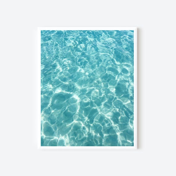 Turquoise Ocean Print, Beach Photography, Bahamas Wall Art, Coastal Water Decor, Sea Ripples Photo, Tropical Bathroom Art, Serene Aqua Decor