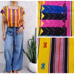 Backstrap loom Huipil,  Pantelhó blouse, Chiapas short huipil.    S/M/L