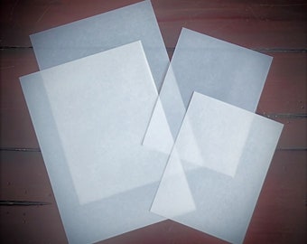 4 Vellum Samples: 1 each of 48lb and 29lb in two sizes - 5x7 and 3.75x5