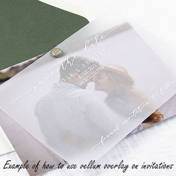 DIY A7 5x7 29 lb. Vellum Paper 112 GSM 5"x7" A7 Size Printable Sheets Translucent / Transparent / Clear / Frosted Overlay Covers 29#