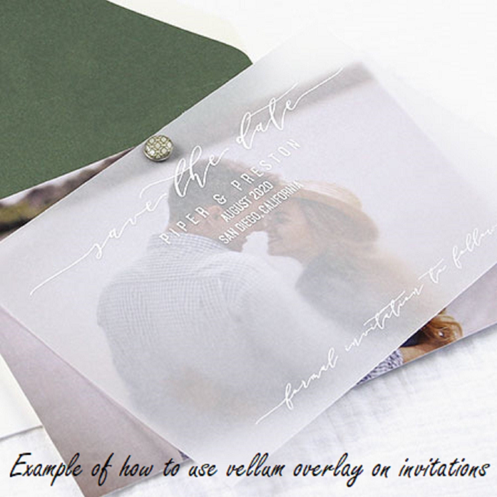 Clear Vellum Envelopes for 5x7 Cards | A7 Translucent See-Through Frosty  Vellum | 25 Blank Envelopes | Gum Seal | Printing NOT Available