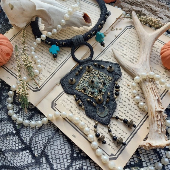 Tribal Necklace Modern Goth Necklace Modern Witch New Goth