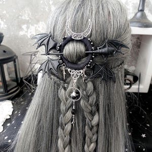 Vampire Bat Hair Pin: Gothic Pagan Hair Jewelry