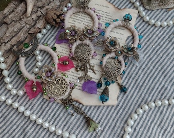 Floral Druid Hair Pin: Pagan Wedding Hair Accessory