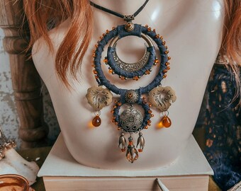 Witchy Filigree Necklace: Pagan Harvest Style