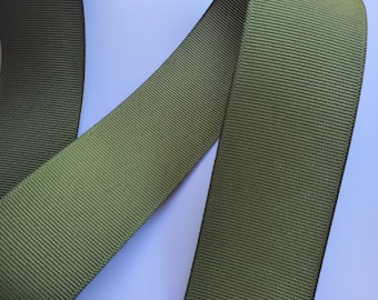 5 yards of 1.5&quot; inch Solid Color Grosgrain Ribbon - Moss Green