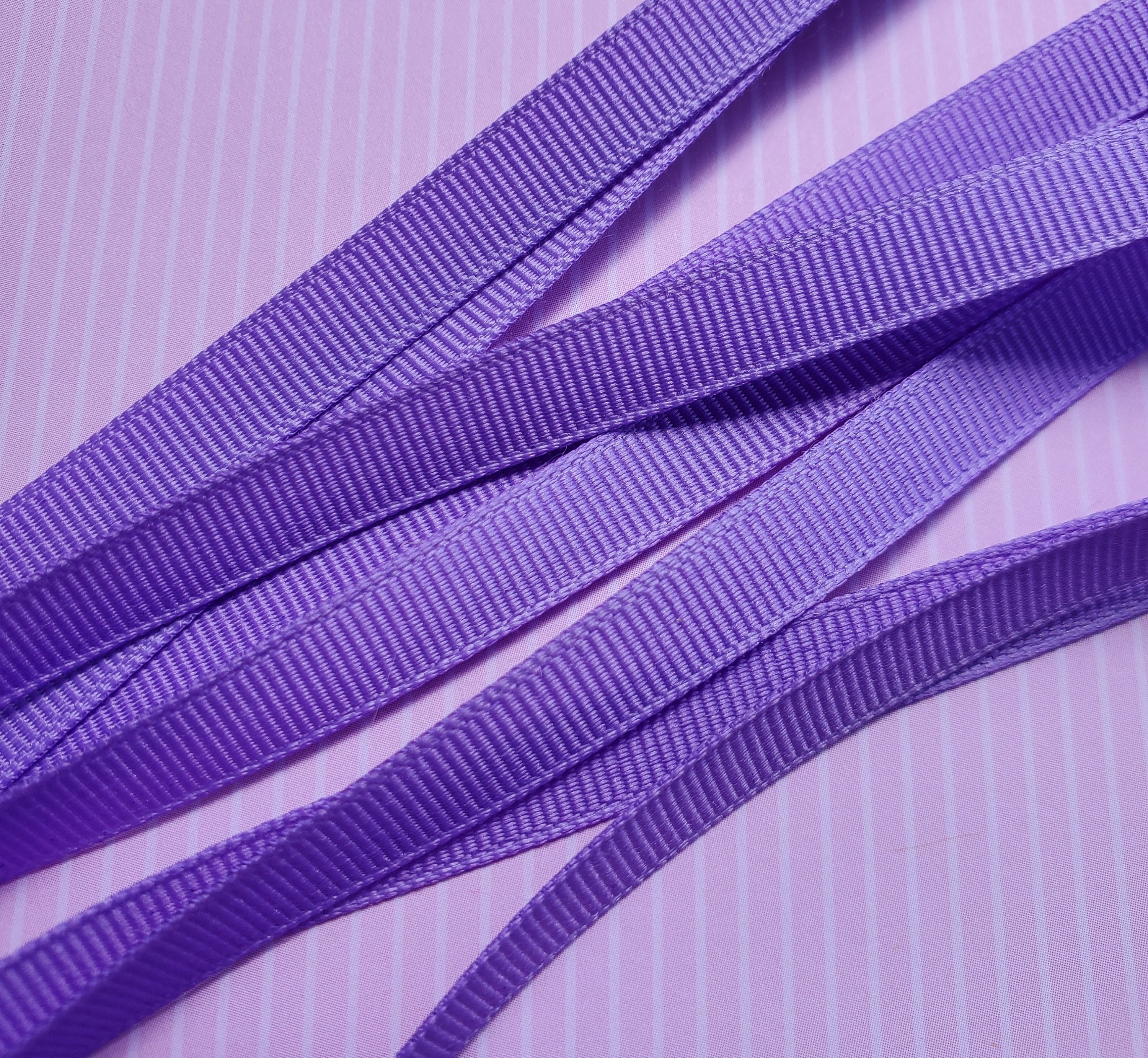 10 yards of 3/8" inch Solid Color Offray Grosgrain Ribbon - Bright Purple