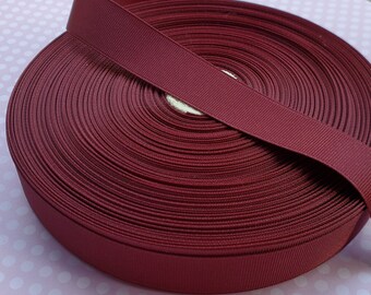 5 yards of 7/8&quot; inch Solid Color Offray Grosgrain Ribbon - Beet