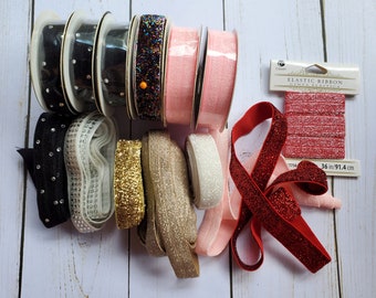 Grab Bag Lot of 27 Plus Yards of 5/8 display picture 3