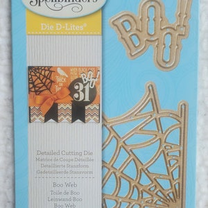 Spellbinders Die D-Lites Boo Web Halloween Steel Metal Cutting Die Set of 2 Dies S2-263
