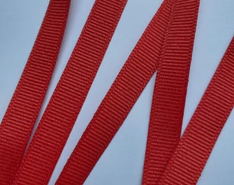 10 yards of 3/8" inch Solid Color Offray Grosgrain Ribbon - Red