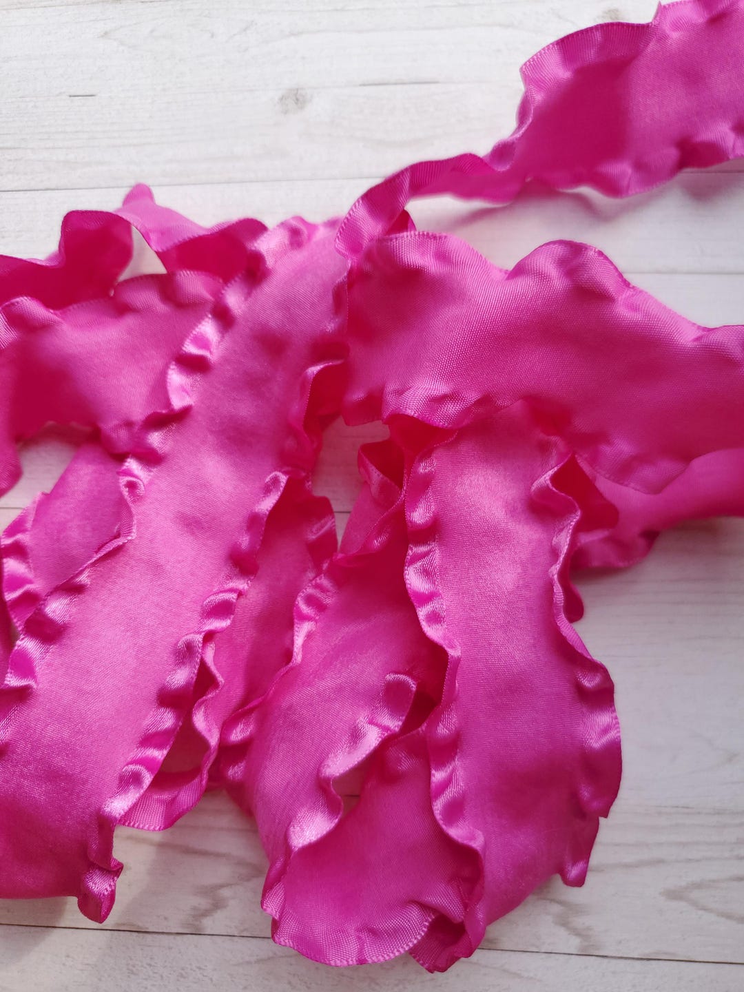 Double Ruffled Ribbon 5 Yards of Vintage 1.5