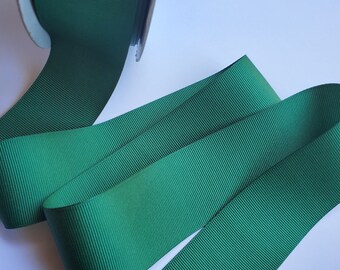 5 yards of 1.5&quot; inch Solid Color Grosgrain Ribbon - Forest Green