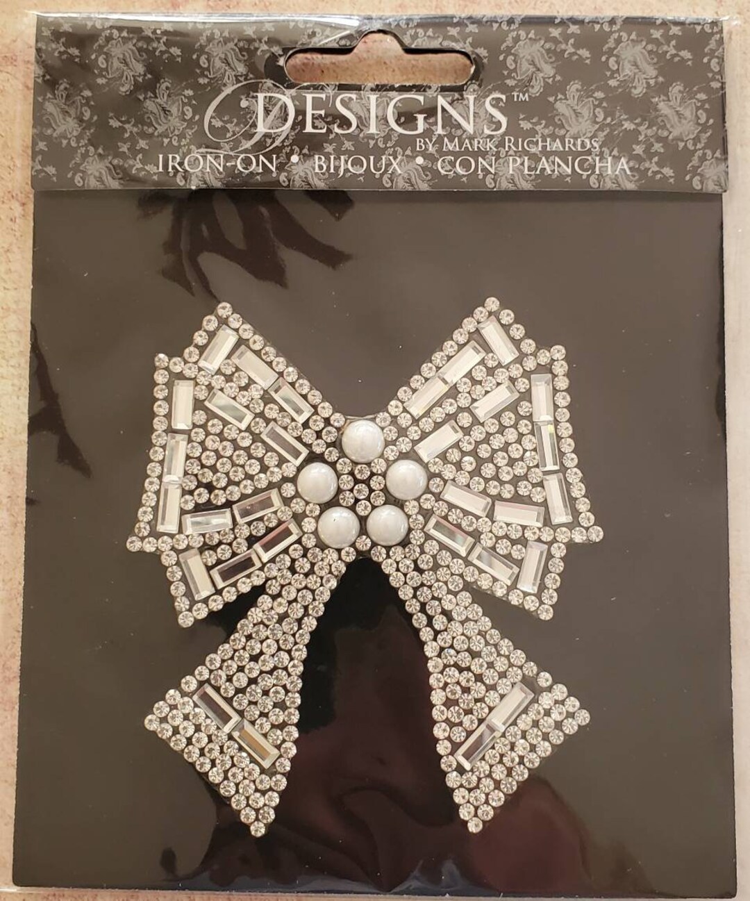 Iron-on Rhinestone Applique Designs by Mark Richards Hot Fix Bow - Etsy