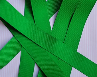 5 yards of 7/8&quot; inch Solid Color Offray Grosgrain Ribbon - Emerald Green