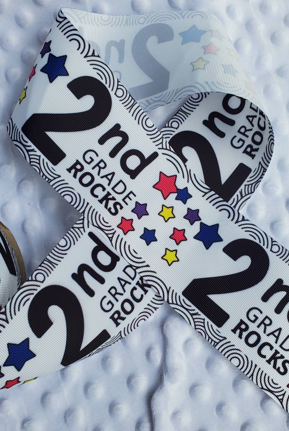 5 Yards of 3 Inch Grosgrain Ribbon - 2nd Grade Rocks Print - Etsy