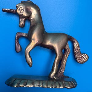 Vintage Brass Unicorn Sculpture,