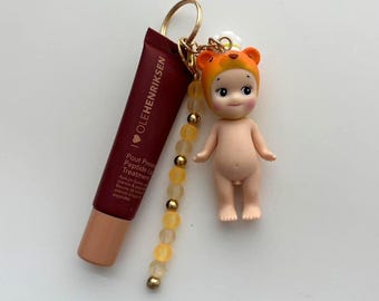 Cute keychain , lip gloss keychain , Sonny angel keychain , bag charms , blind box bag charms , Sonny angel charms