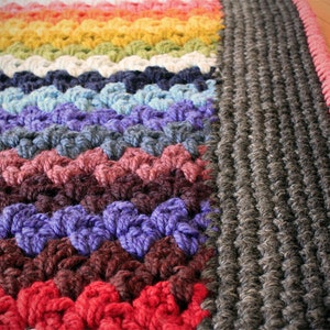 Rainbow Stripes Rug a crochet pattern image 3