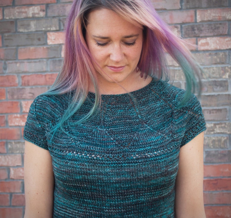 Regatta Cap Sleeve Sweater A Knitting Pattern Etsy