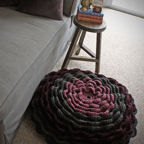 Cozy Flora Floor Pillow - a crochet pattern