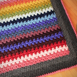 Rainbow Stripes Rug a crochet pattern image 2