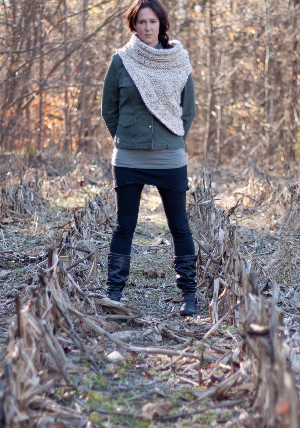 The Hunter Cowl A Knitting Pattern Etsy