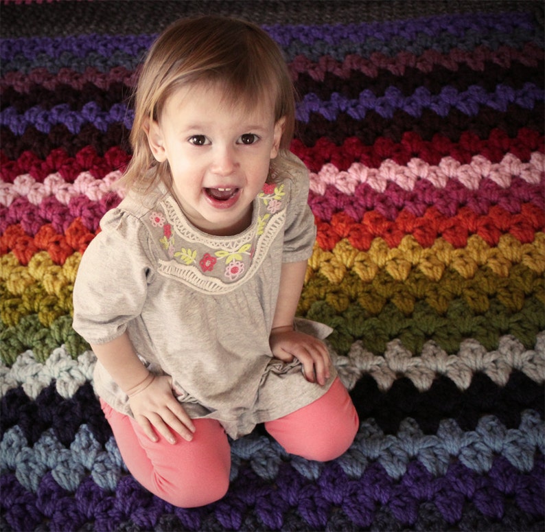 Rainbow Stripes Rug a crochet pattern image 4