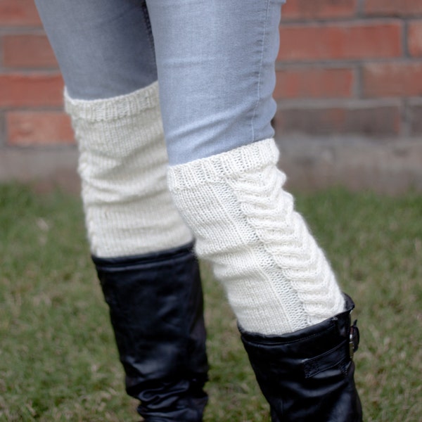White Stag Over the Knee Boot Cuffs - A Knitting Pattern