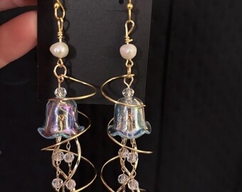 Under the Sea jellyfish swirl earrings
