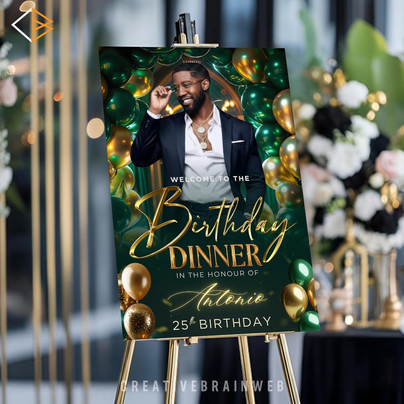 birthday dinner sign printable poster